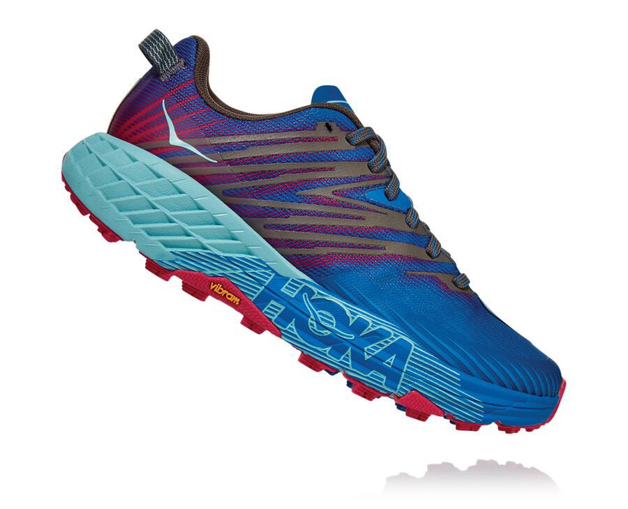 Zapatillas Trail Hoka One One Mujer - Speedgoat 4 - Azules - WIL294706